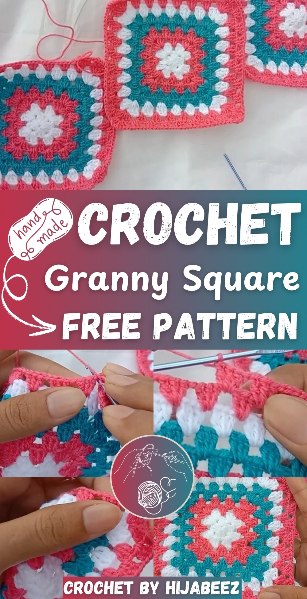 Easy Crochet Granny Square pattern