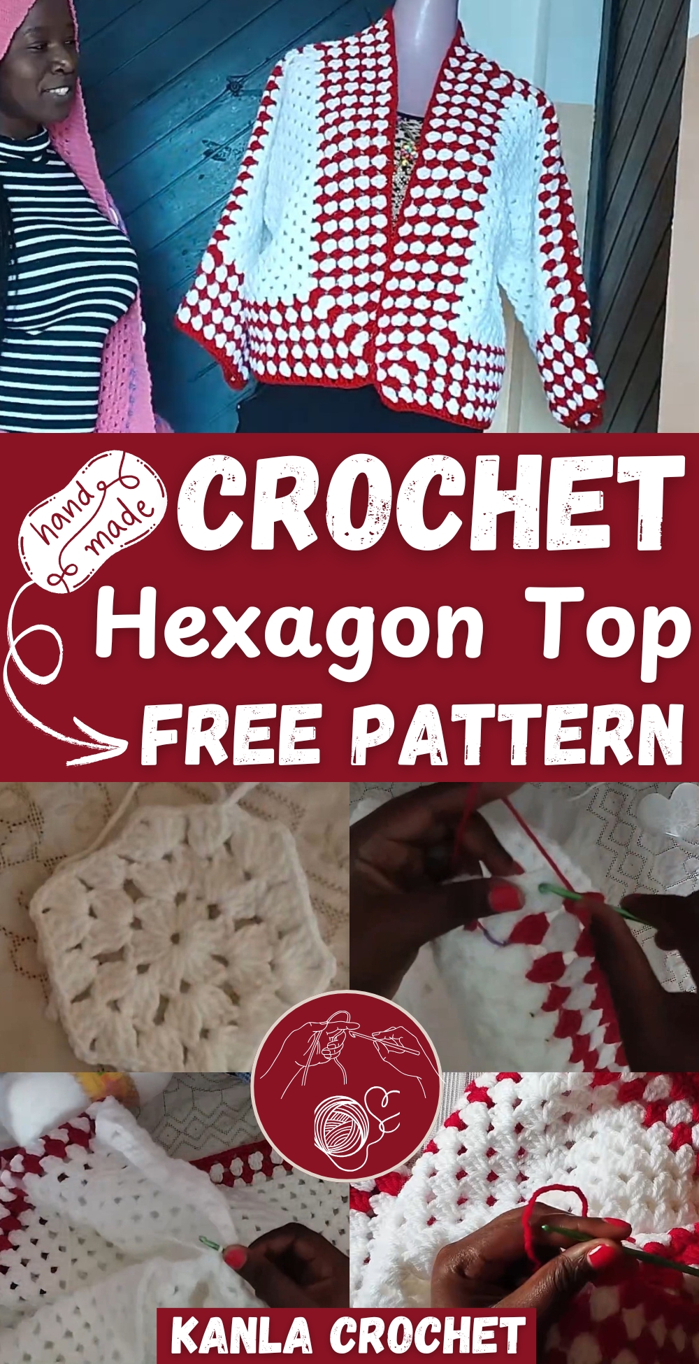 Easy Crochet Hexagon Top pattern