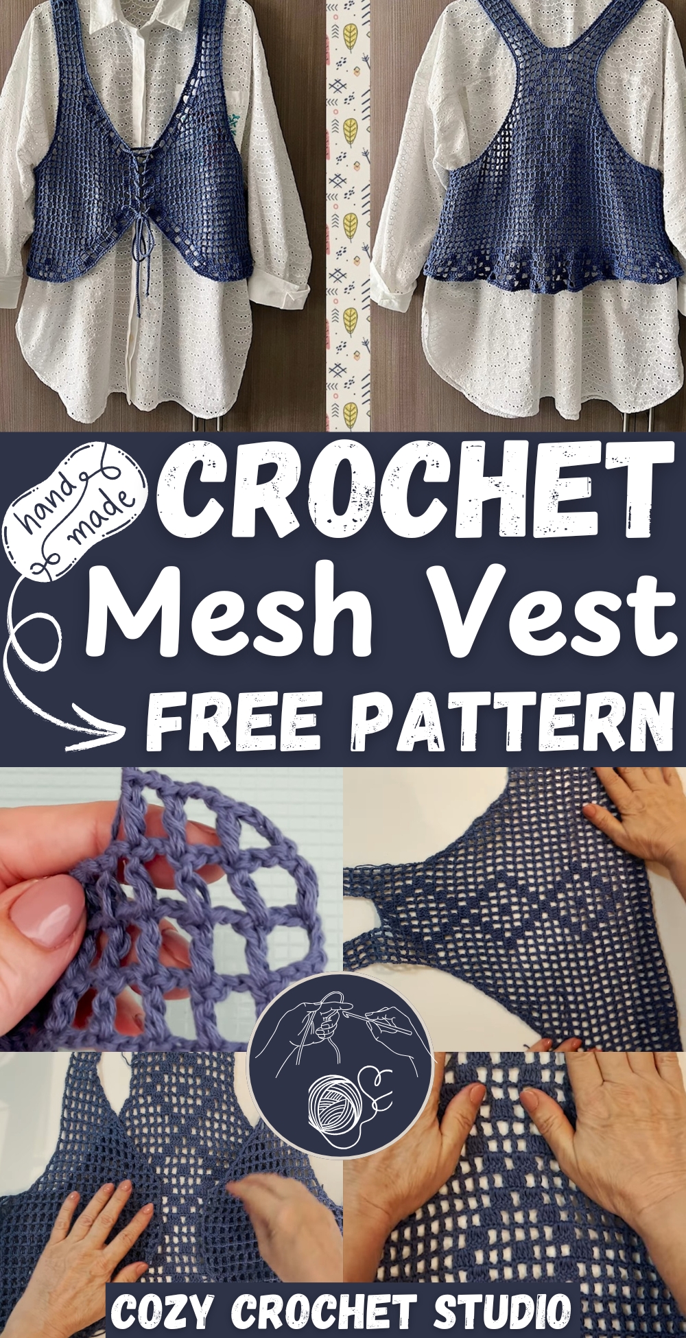Easy Crochet Mesh Vest pattern