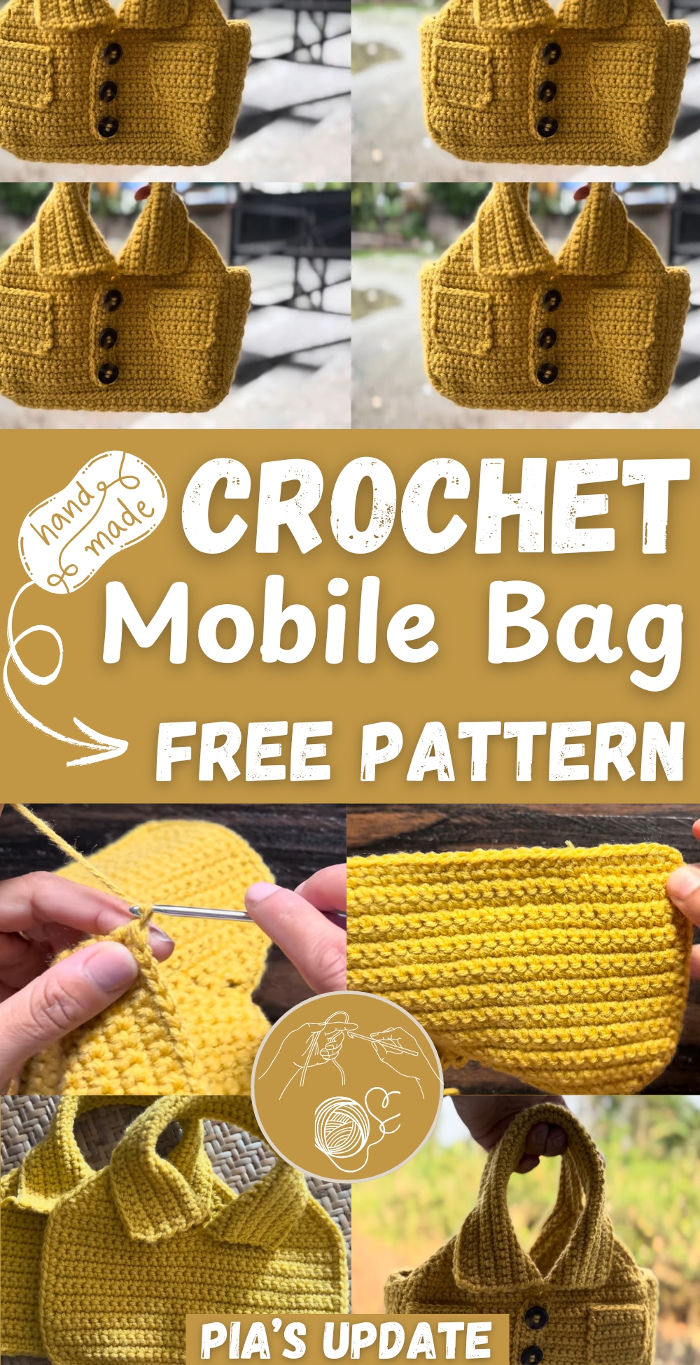 Easy Crochet Mobile Bag pattern