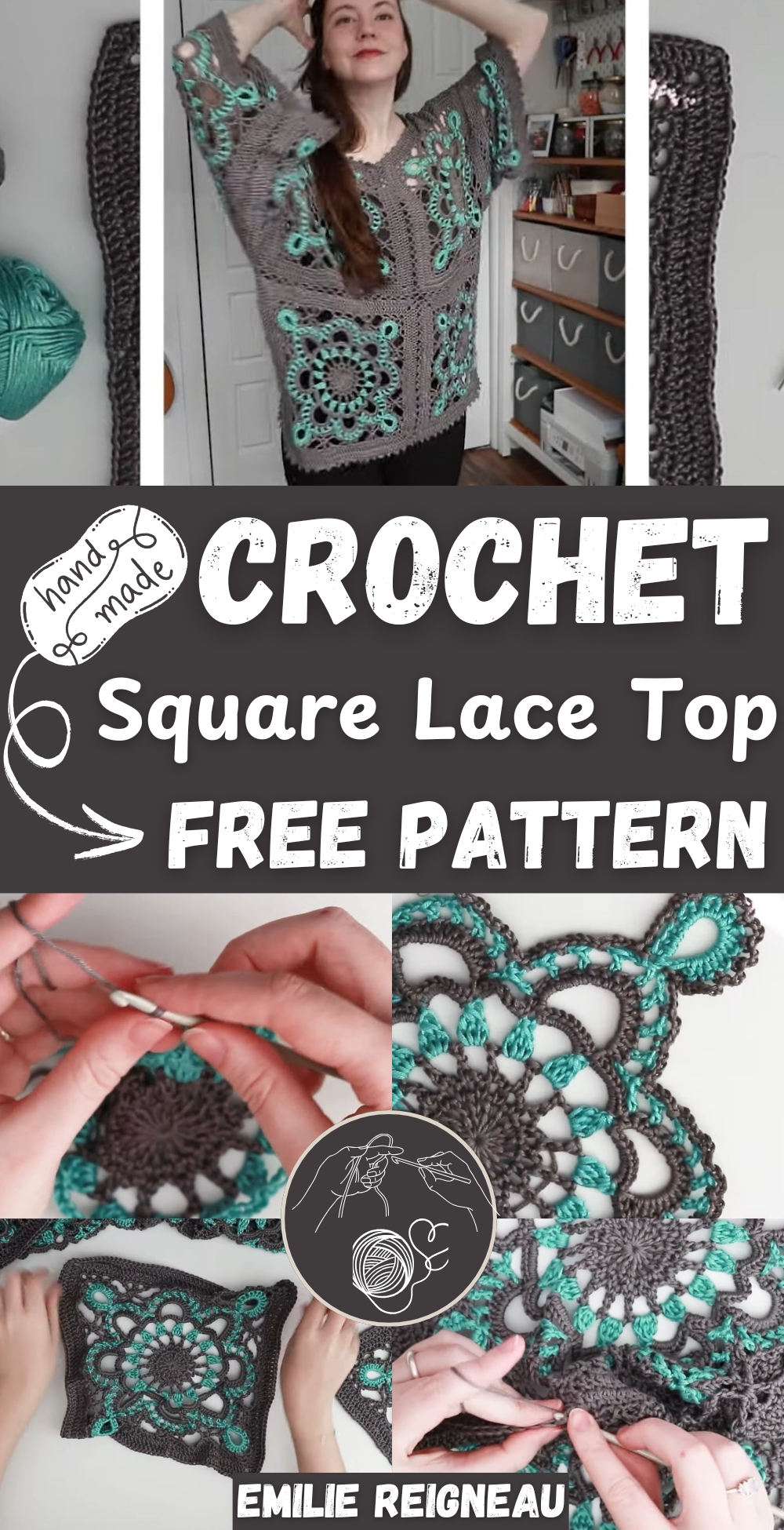 Easy Crochet Square Lace Top pattern