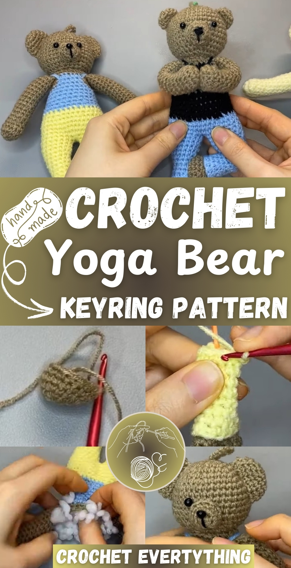 Easy Yoga Bear Keyring pattern