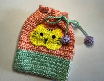 Easy Crochet Cat Pouch pattern 5