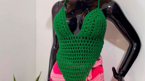 Easy Crochet Mesh Top pattern 5