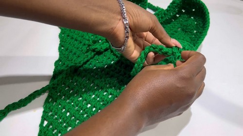 Easy Crochet Mesh Top pattern 4