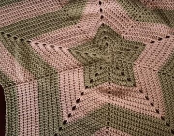 Easy Crochet Star Baby Blanket pattern 5