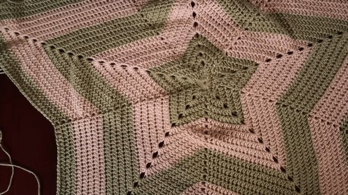 Easy Crochet Star Baby Blanket pattern 5