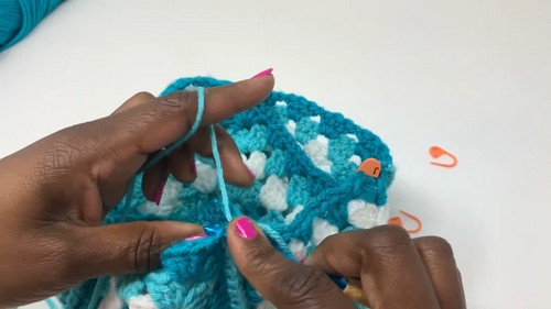 Easy Crochet Granny Square Bucket Hat pattern 3