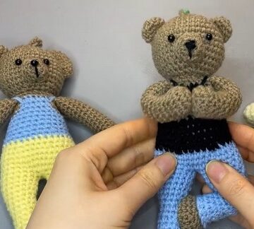 Easy Yoga Bear Keyring pattern 5