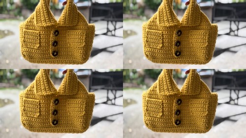 Easy Crochet Mobile Bag pattern 5