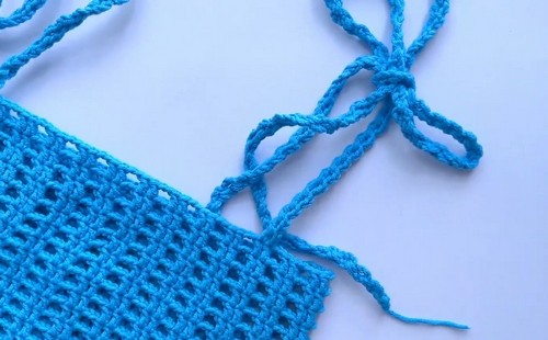Easy Crochet Waffle Crop Top pattern 4