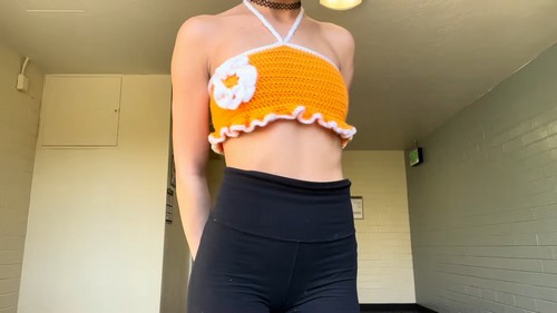 Easy Crochet Flower Halter Top pattern 5