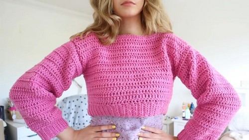 Easy Crochet Cozy Sweater pattern 5