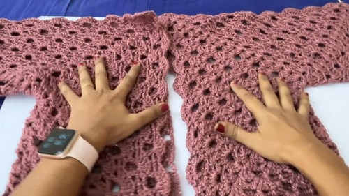 Easy Crochet Granny Square Shrug pattern 3