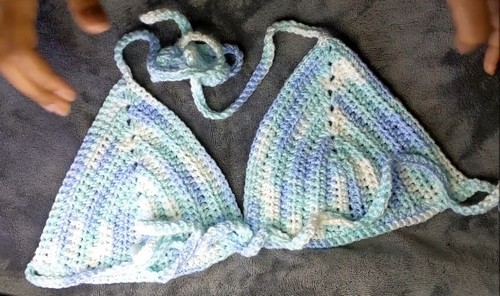 Easy Crochet Bikini Top pattern 5