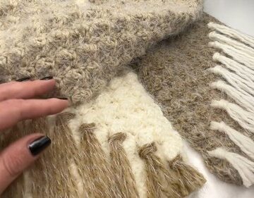 Easy Crochet Bubble Stitch Scarf pattern 5