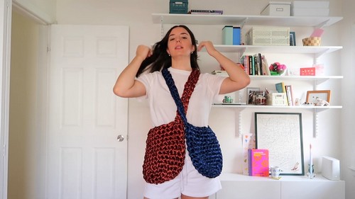 Easy Crochet Ribbon Bag pattern 5