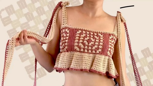 Easy Crochet Summer Top pattern 5