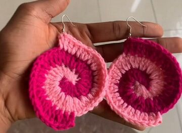 Easy Crochet Earrings pattern 5