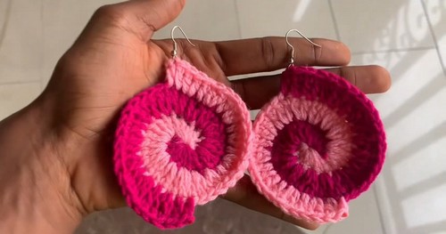 Easy Crochet Earrings pattern 5