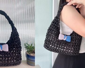 Easy Crochet Mesh Shoulder Bag pattern 5