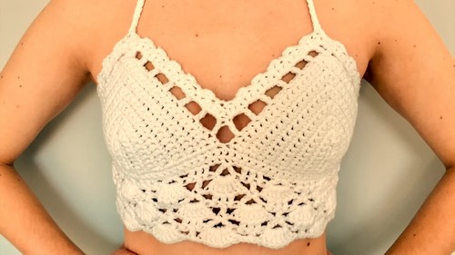 Easy Crochet Bikini Top pattern 5