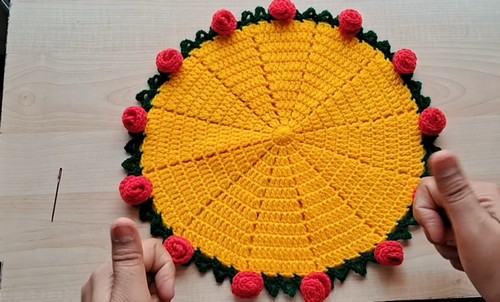 Easy Crochet Flower Blanket pattern 5