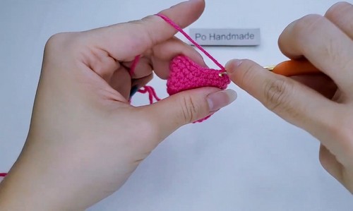 Crochet Heart Keychain 2