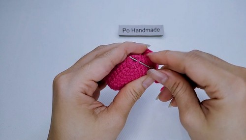 Crochet Heart Keychain 4