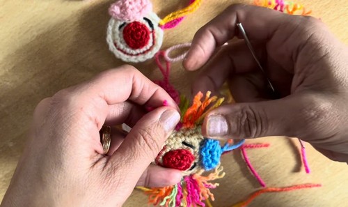 Crochet Clown Head 4