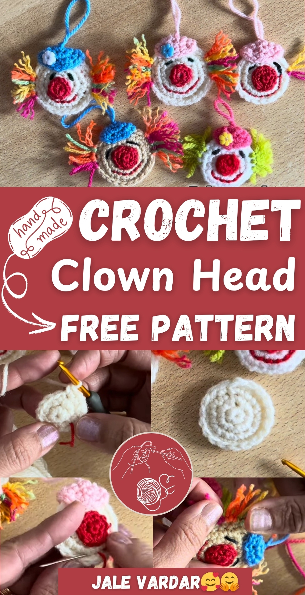 Crochet Clown Head