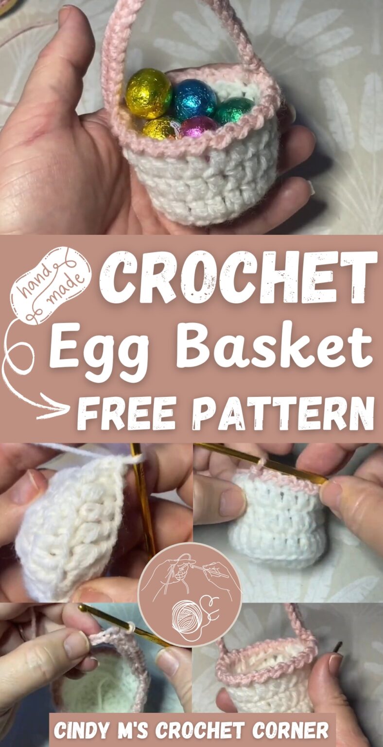 Easy Crochet Mini Easter Egg Basket Pattern For Spring Crochet Everything