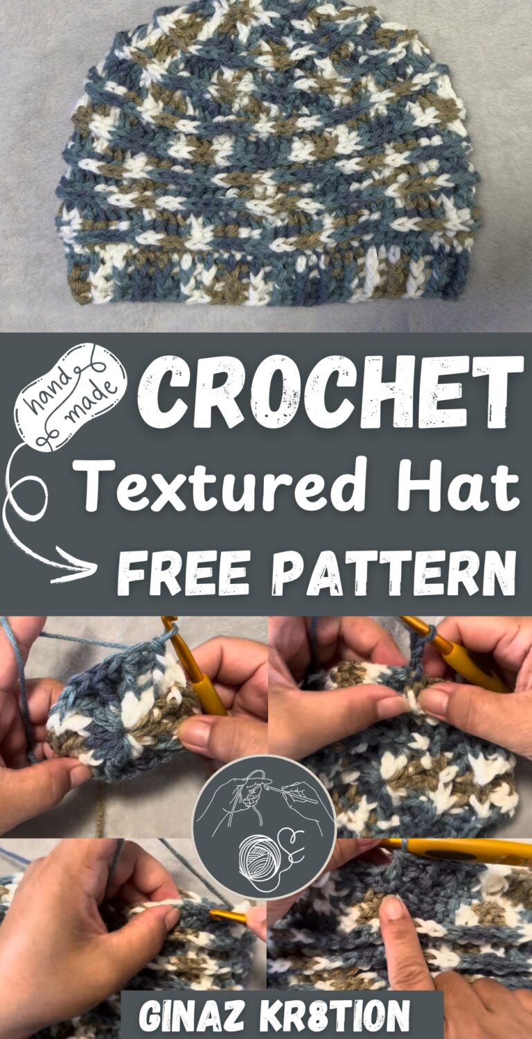 One Skein Wonder Crochet Textured Hat Pattern For Fall and Winter ...