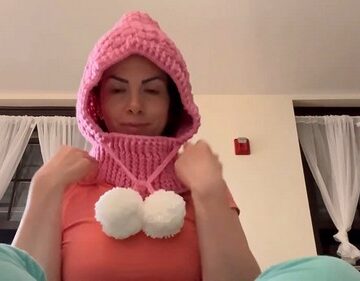 Crochet Balaclava Turtleneck Hoodie 5