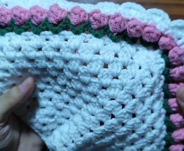 Crochet Tulip Bandana 5
