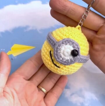 Crochet Minion Keychain 5