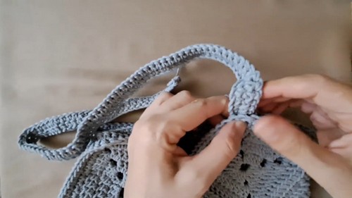 Crochet Shoulder Tote Bag 4