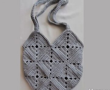 Crochet Shoulder Tote Bag 5