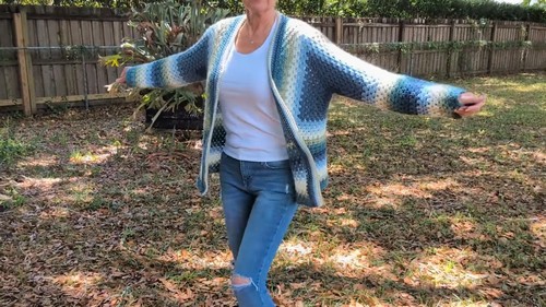 Crochet Granny Hexagon Cardigan 5