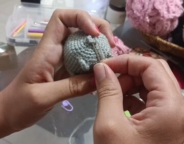 Crochet Hamster Keychain 3