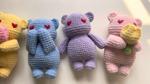 Crochet Colorful Bear 5