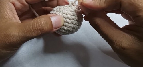 Crochet Heart Bear Keychain 2