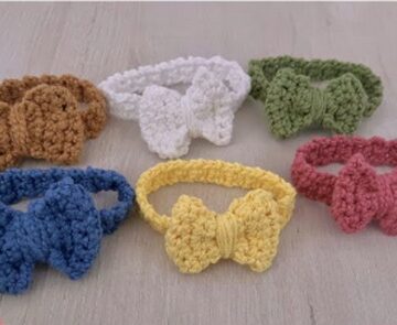 Crochet Bowtie Collar pattern 4