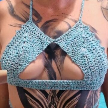 Crochet Peek-a-Boo Bralette 5