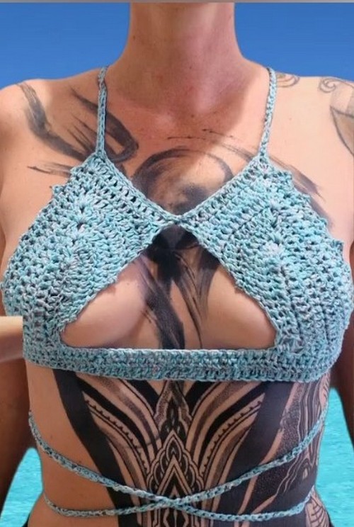 Crochet Peek-a-Boo Bralette 5