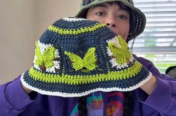 Crochet Butterfly Bucket Hat 5