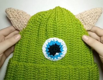 Crochet Mike Wazowski Hat 5