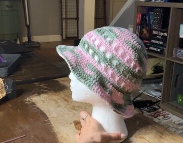 Crochet Mesh Bucket Hat 5