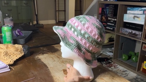 Crochet Mesh Bucket Hat 5