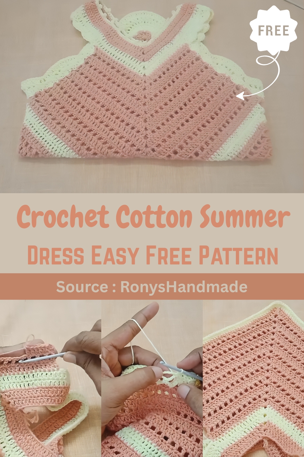 Crochet Cotton Summer Dress